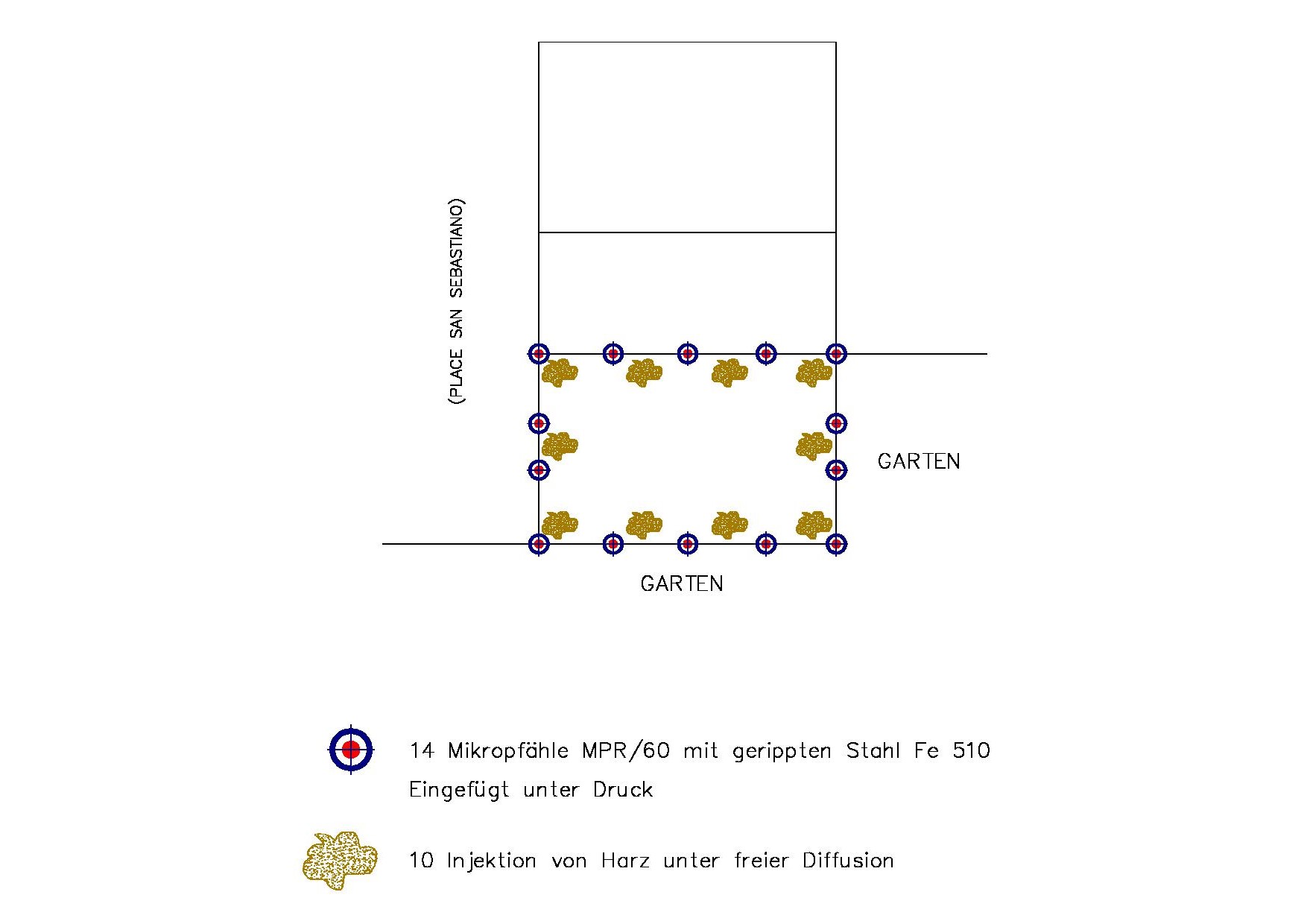 Mikropfähle und Expansionsharz setzungrisse planimetrie